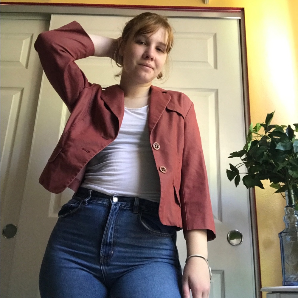 Nine West Brick Red Blazer